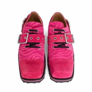 John Fluevog hot pink Guthrie Oxford size 41 in box